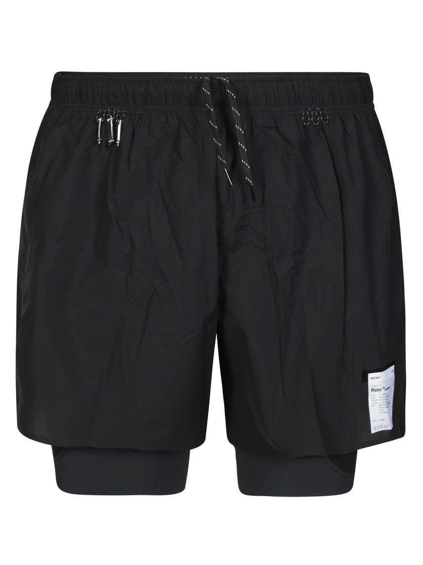 Satisfy Black Layered Rippy Cordura Shorts
