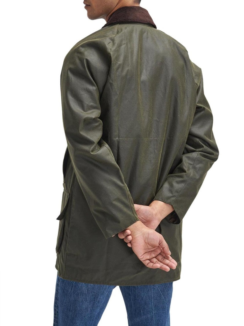 Barbour Beaufort Wax Jacket With Corduroy Collar