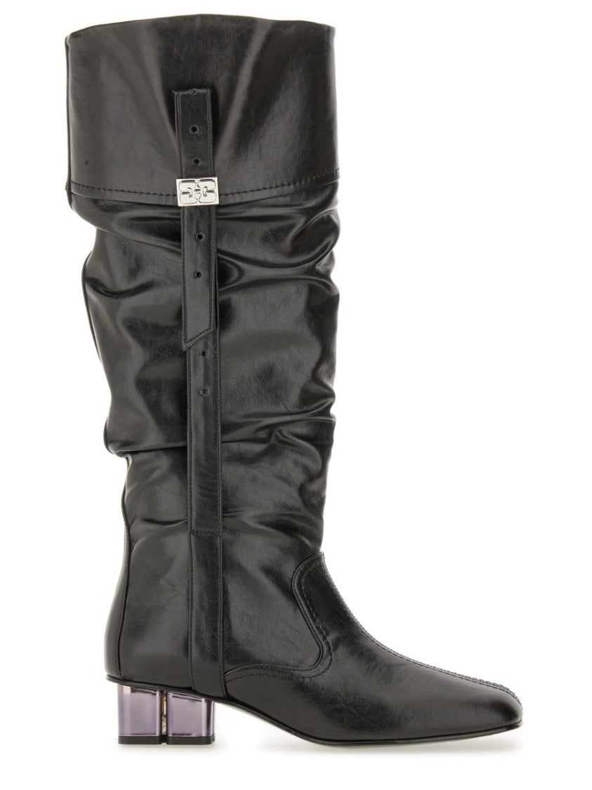 Ganni "Butterfly" Slouchy Boot
