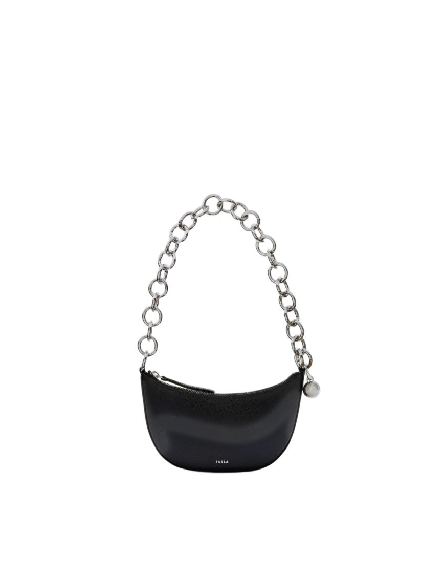 Furla Sfera Mini Leather Shoulder Bag, Black