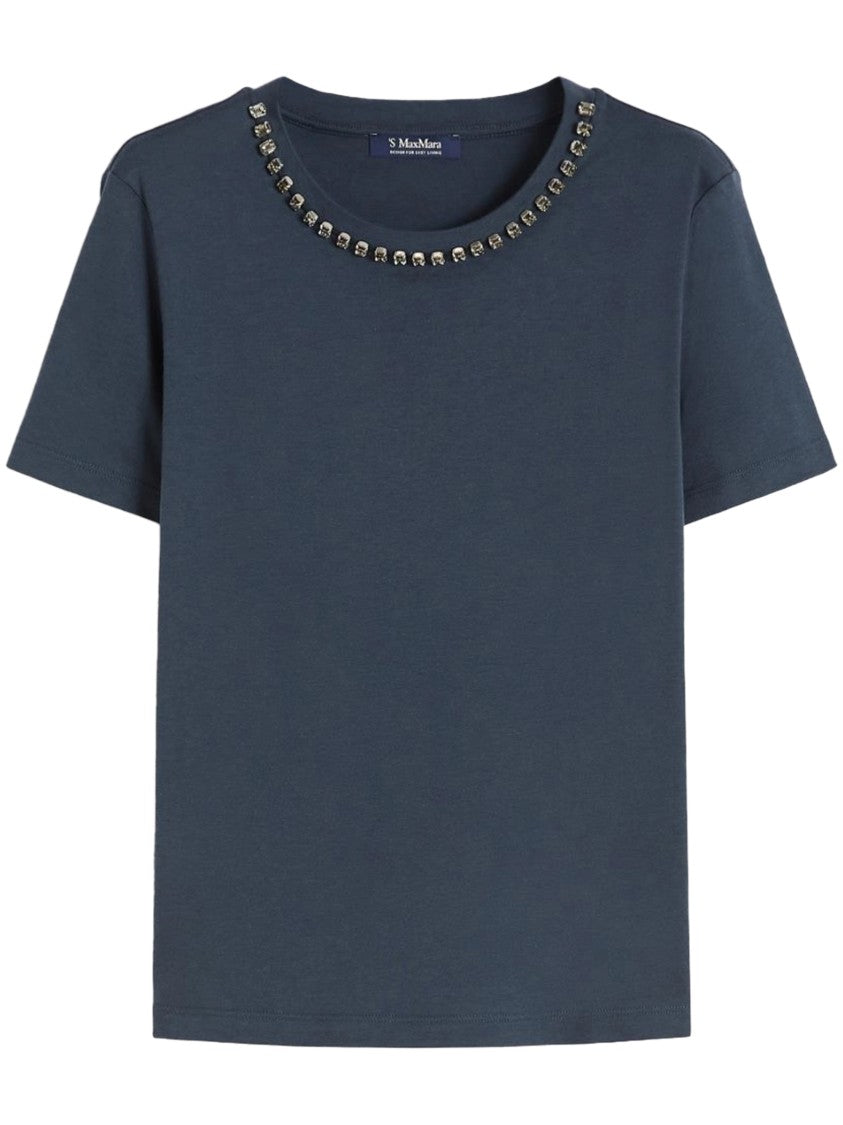 Max Mara Boxy-Fit T-Shirt With Metallic Embellishments