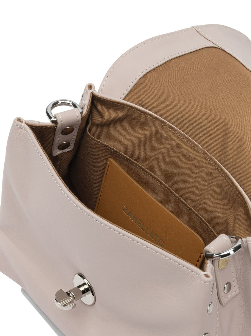 Zanellato Structured Leather Handbag With Turn-Lock Closure