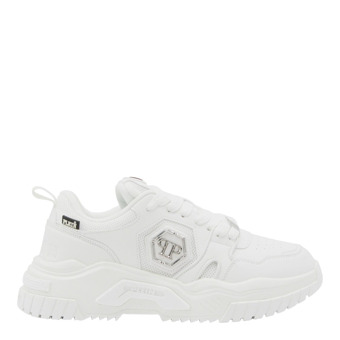 Philipp Plein White Sneakers With Textured Sole