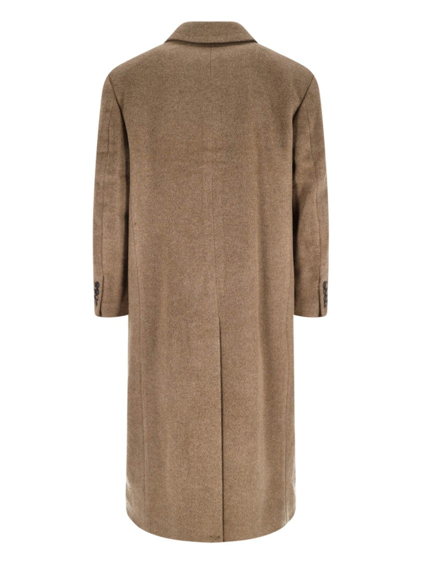 Dunst Single-Breasted Coat – Brown