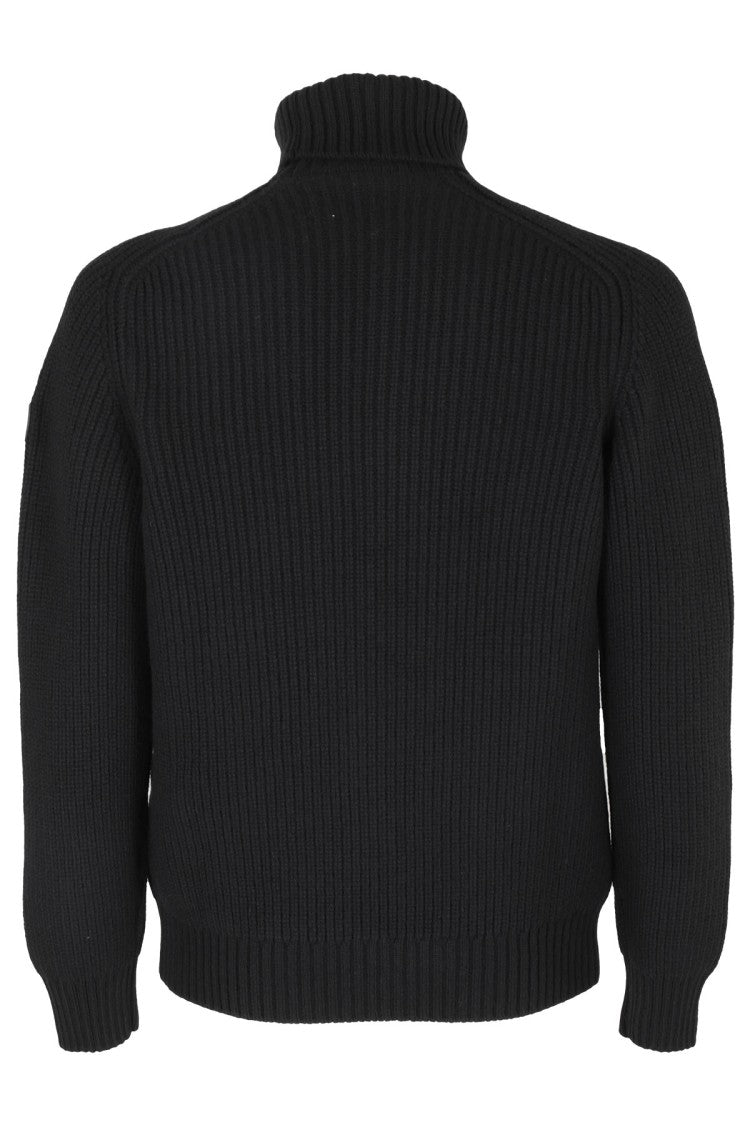 Hogan Ribbed Knit Turtleneck Sweater