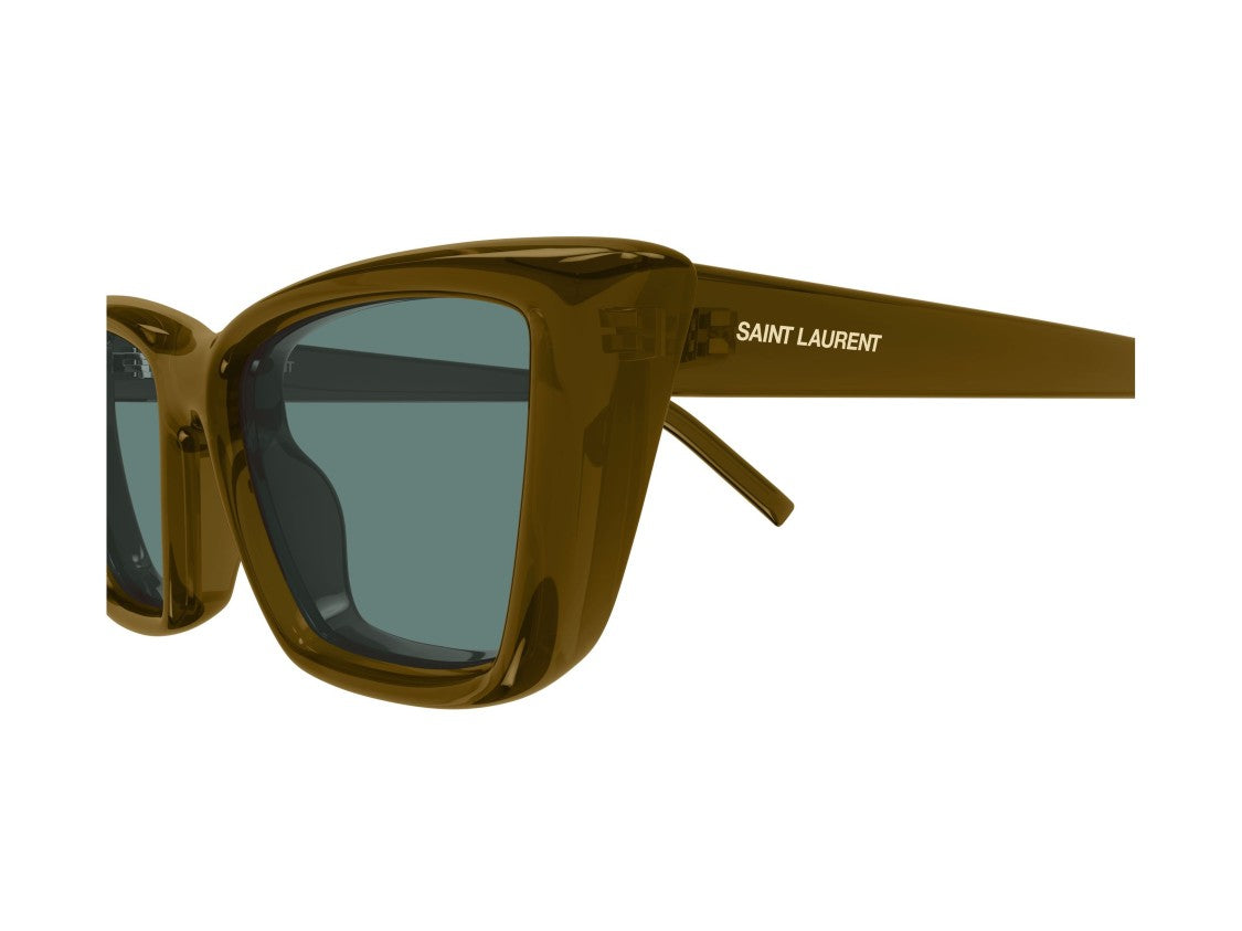 Saint Laurent Sl 276 Mica Plump Deep Olive Green Square Sunglasses
