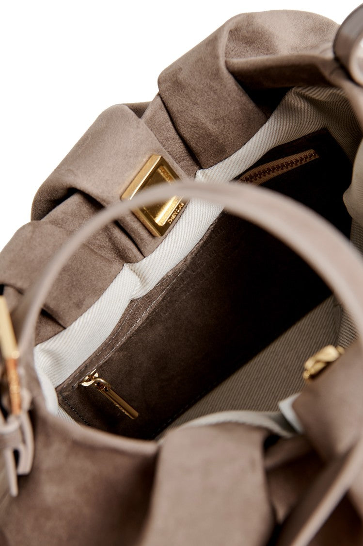 Themoirè Lara Suede Handbag