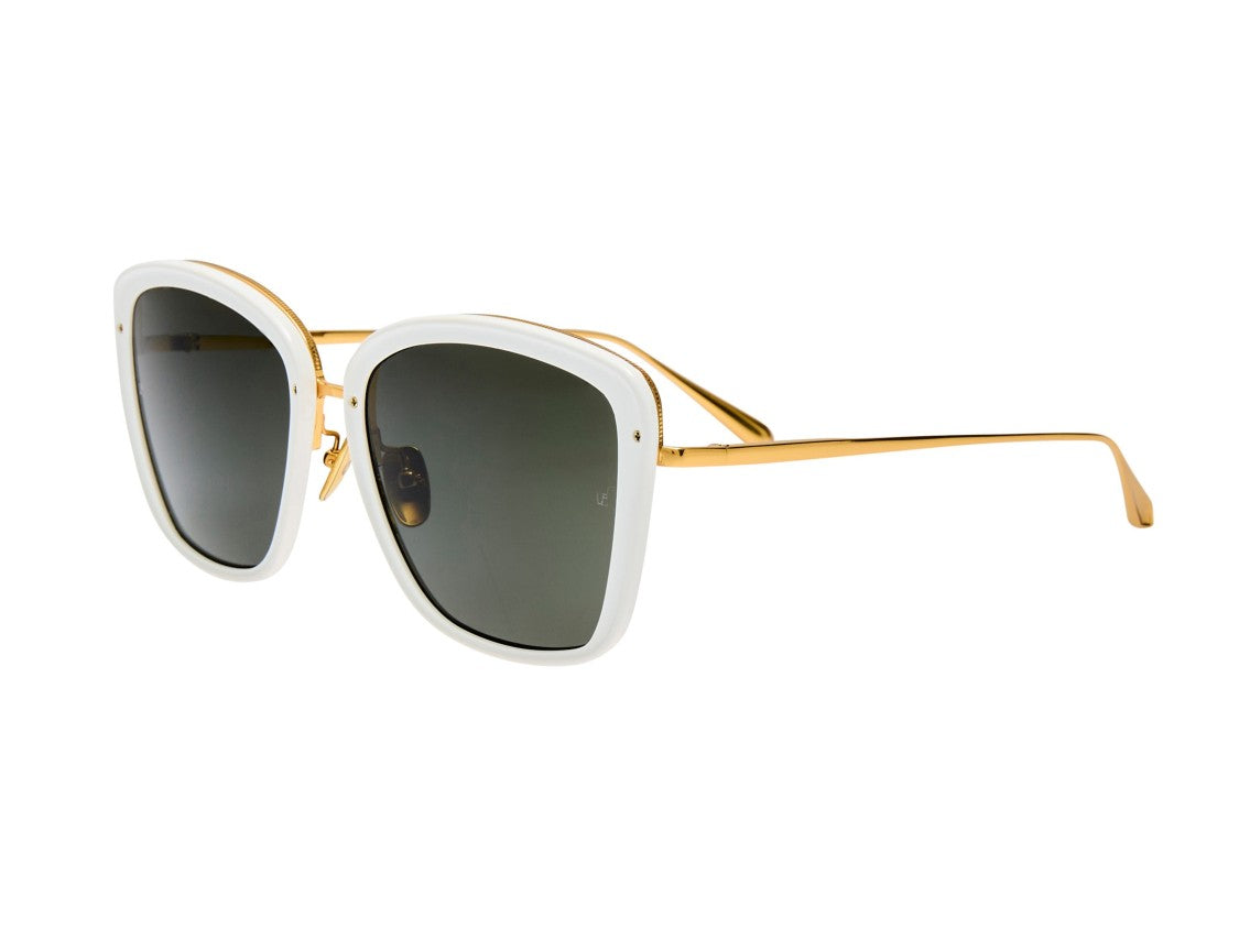 Linda Farrow White Lfl1592 Oversized Acetate Square Sunglasses
