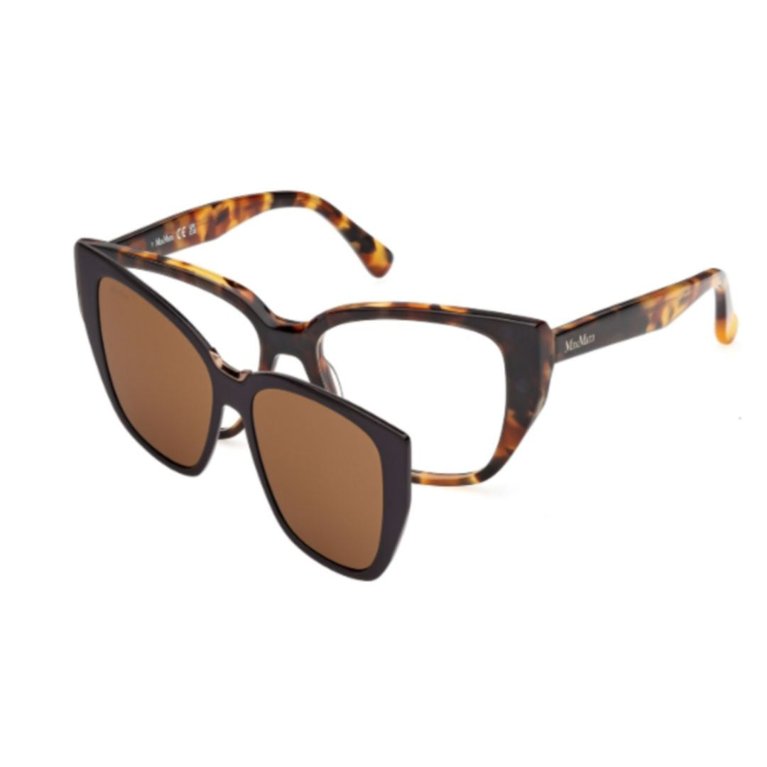 Max Mara Mm5212 Oversized Square Tortoiseshell Sunglasses