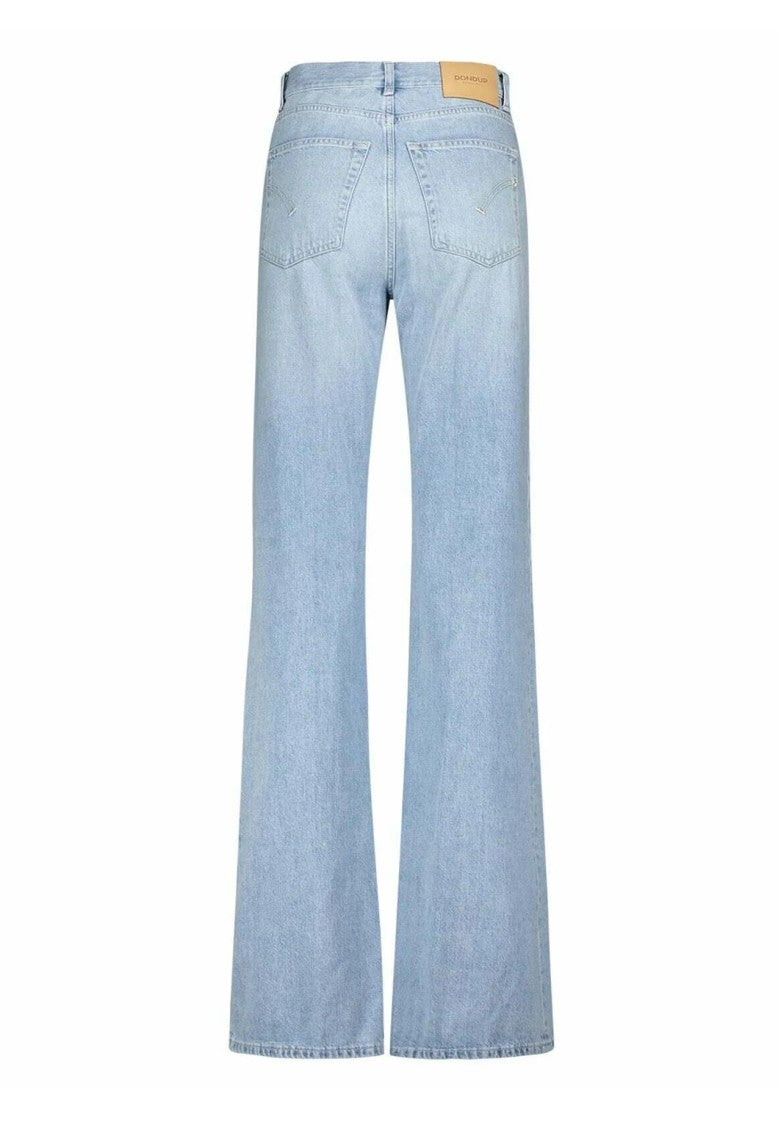Dondup Light Wash Denim Jeans With Classic Five-Pocket Design