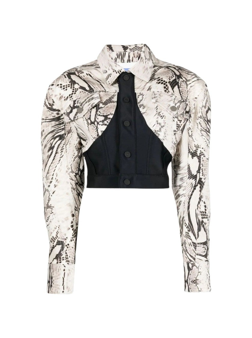 Mugler Cropped Panelled Jacket