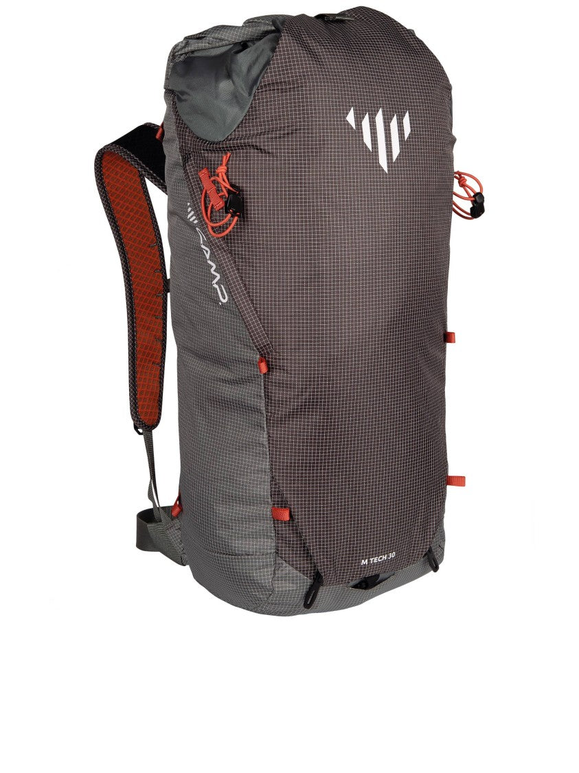 Camp Streamlined Technical Backpack In Dark Grey With Orange Detailing