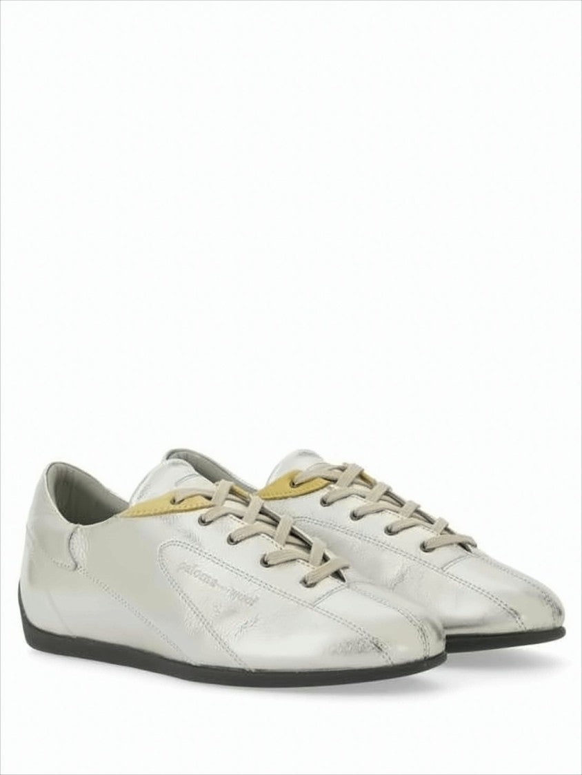 Paloma Wool Smooth Leather Sneakers With Metallic Finish