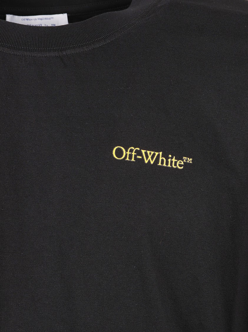 Off-White Oversized Black T-Shirt With Graphic Design