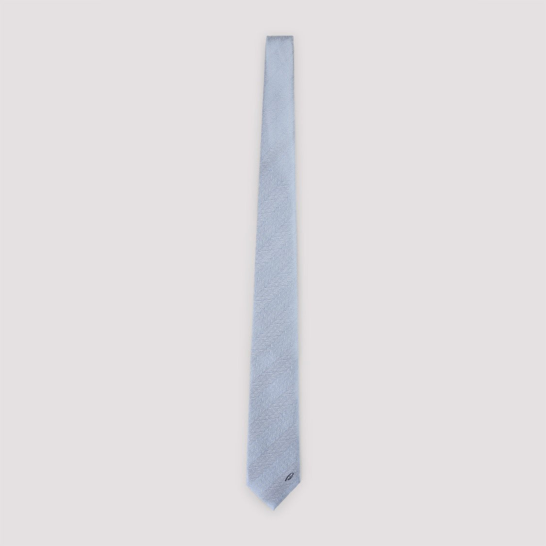 Brioni Textured Light Blue Silk Tie With Jacquard Pattern