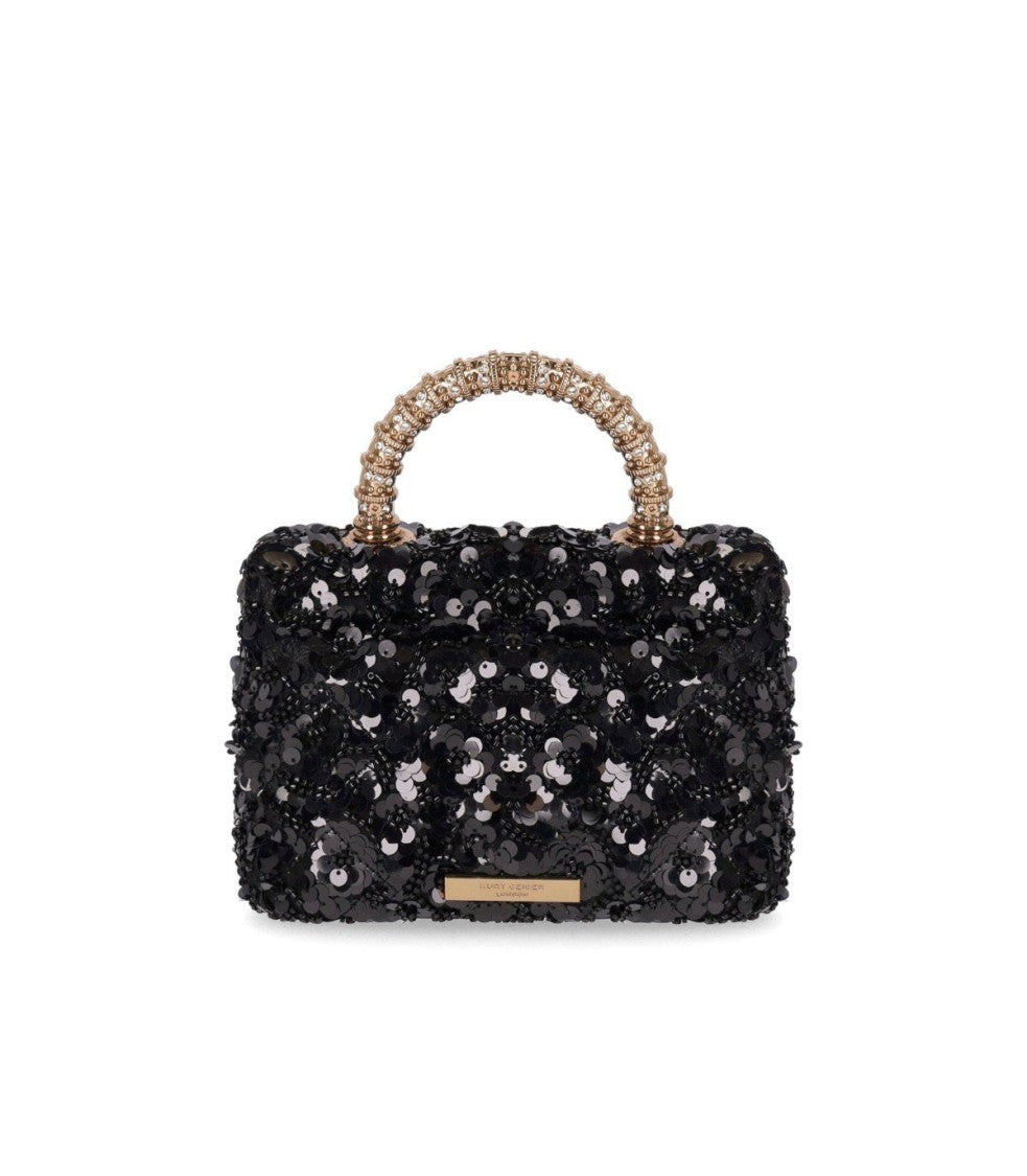Kurt Geiger Kensington Paillettes Mini Black Handbag