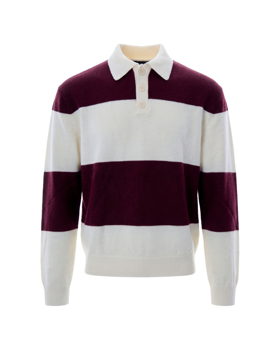 A.P.C. Rugby-Style Wide-Stripe Virgin Wool Knit Polo