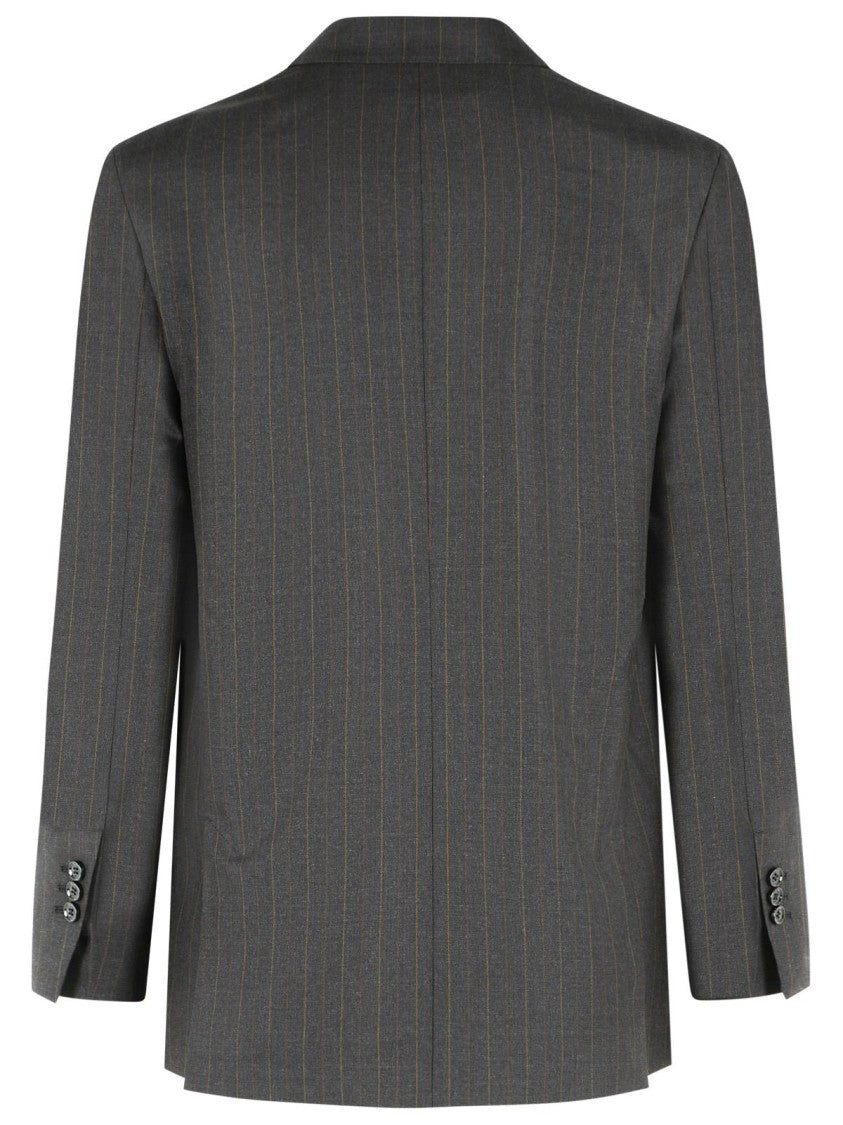 Ami Paris 'Boxy' Dark Grey Virgin Wool Blazer