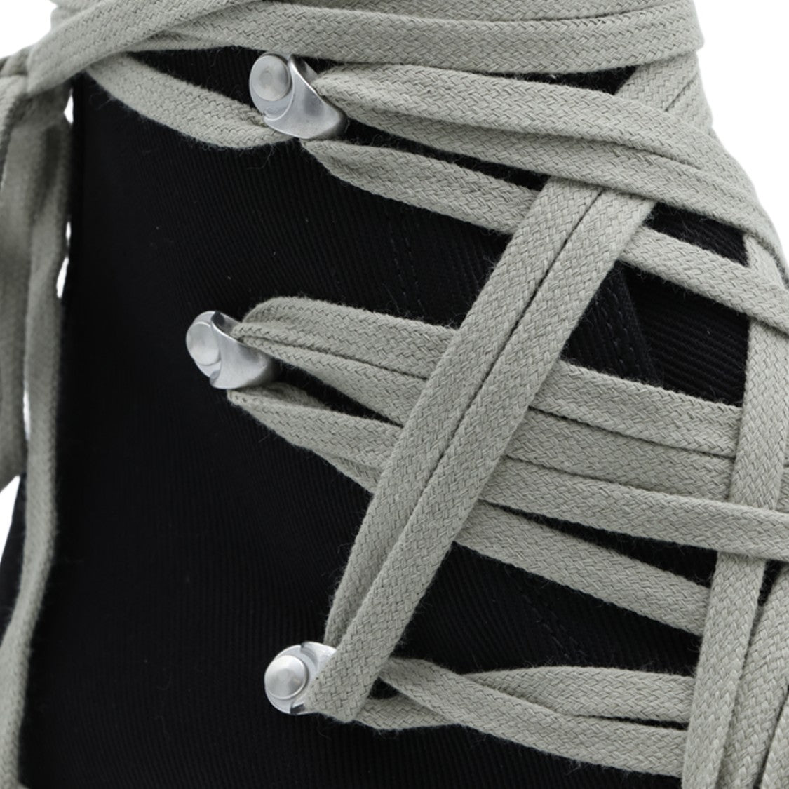 Drkshdw By Rick Owens High-Top Sneakers With Extended Tongue And Layered Lacing System