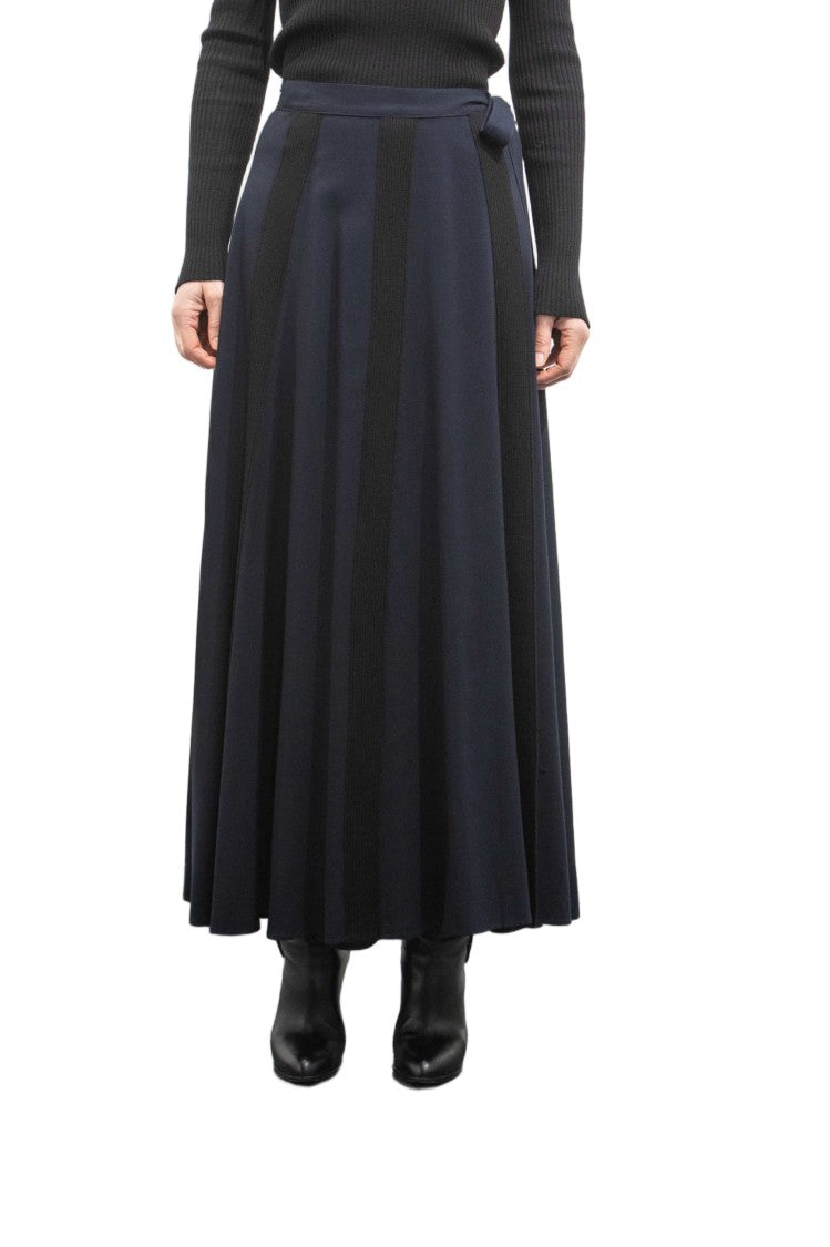 Pier Antonio Gaspari Wrap-Around Flowing Side-Tie Maxi Skirt