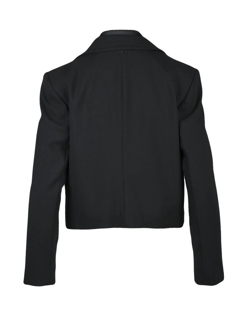 Twinset Actitude Black Polyester-Blend Short Jacket