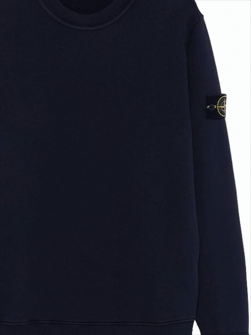 Stone Island Long-Sleeve Crewneck Sweatshirt With Ribbed Detailing