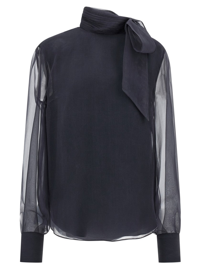 Brunello Cucinelli Crispy Silk Blouse