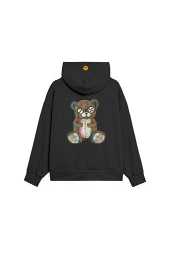 Barrow Black Bear Graphic Hoodie With Kangaroo Pocket