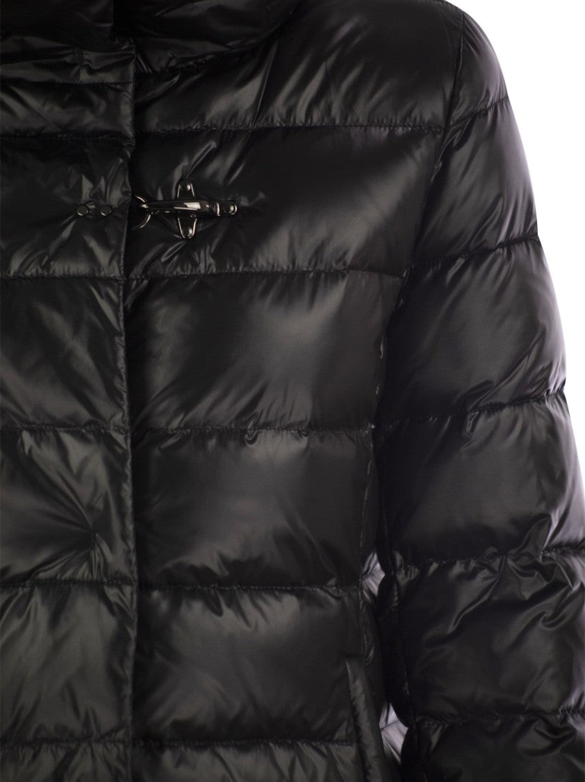 Fay Long Down Jacket With Hook