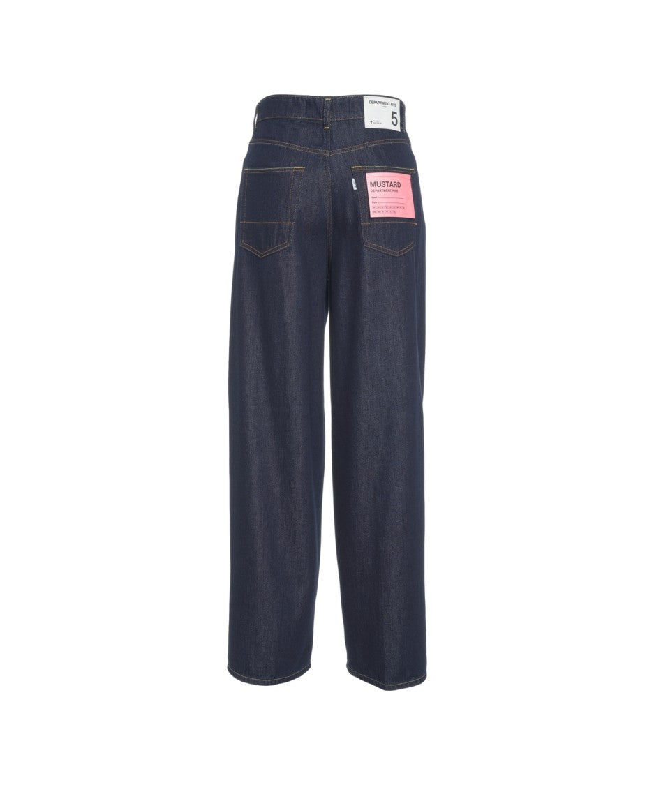 Department Five High-Waisted Wide-Leg Jeans With Elegant Pleats