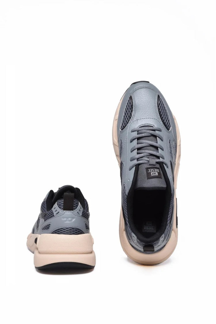 Diesel Grey Polyester Serendipity Sport Sneakers