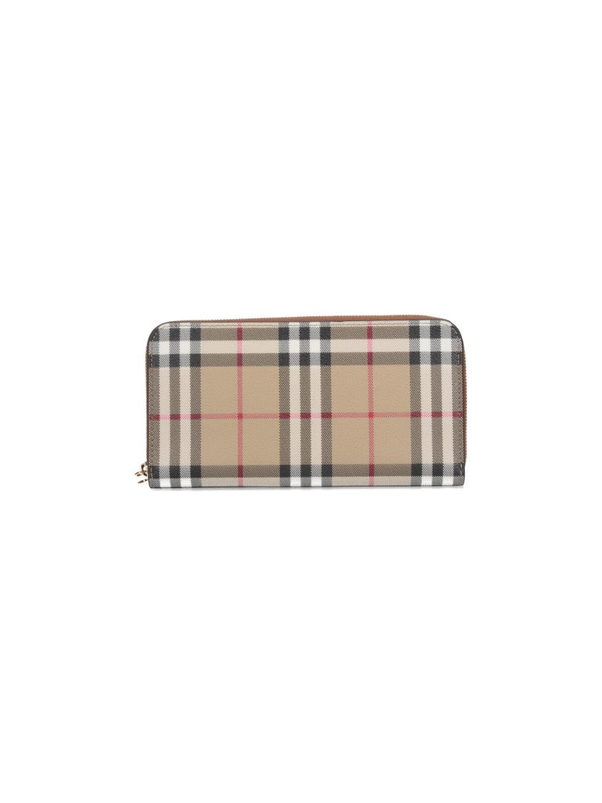 Burberry "Check" Zip Wallet – Beige