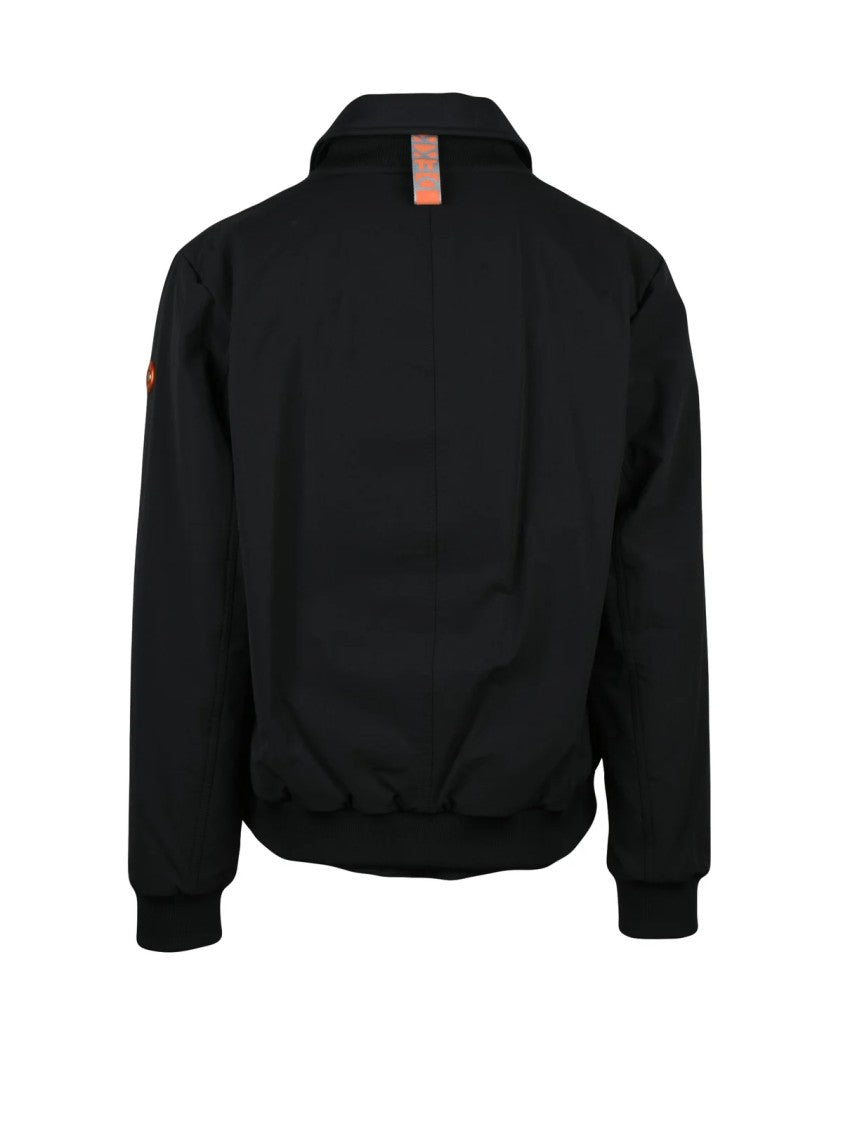 Dekker Quilted Black Jacket With Zip Closure And Padded Interior