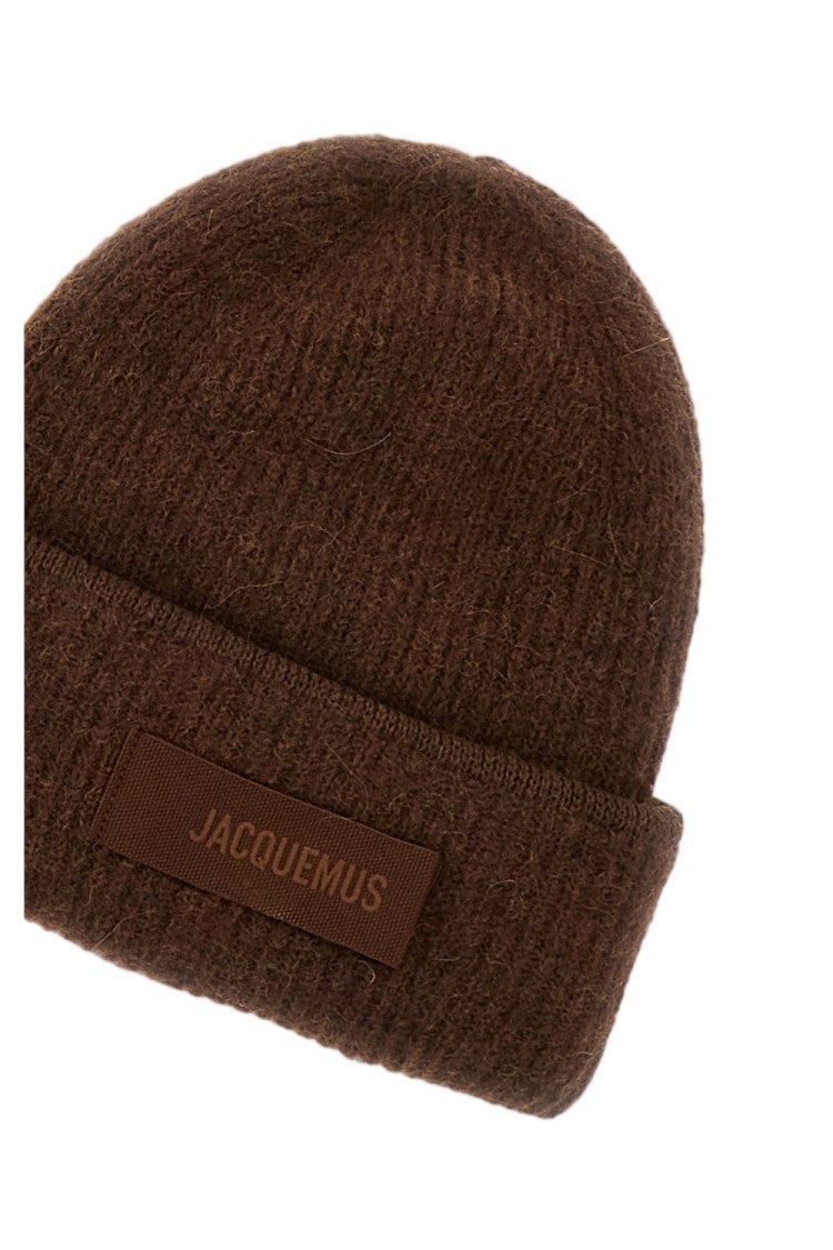 Jacquemus Brown Gros Grain Ribbed Wool Alpaca Beanie