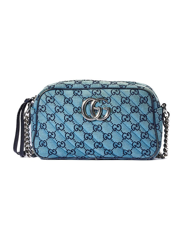 Gucci Camera Bag Marmont Gg Denim Blue