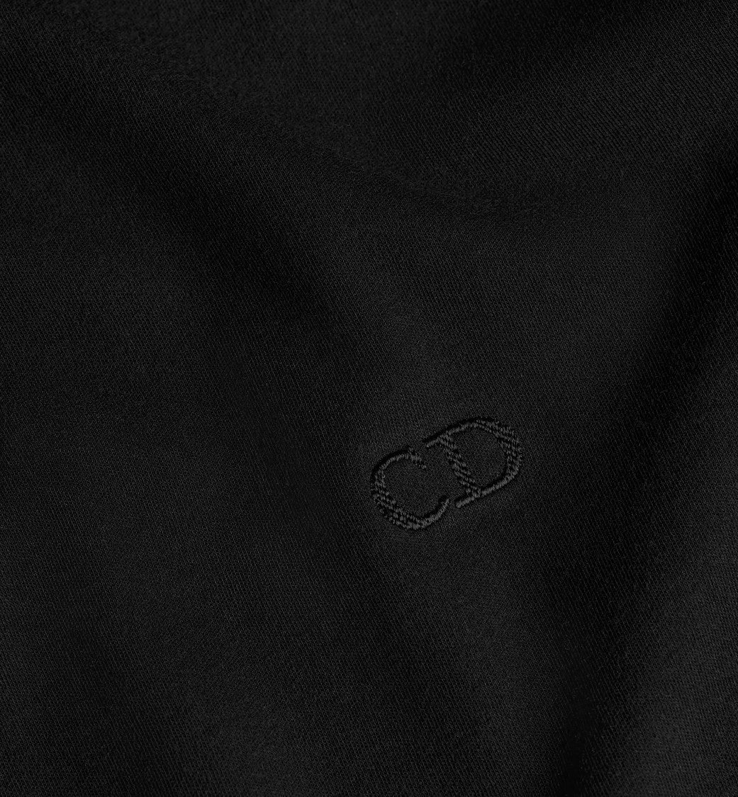 Christian Dior Minimalist Black Short-Sleeve Crew Neck T-Shirt With Subtle Logo