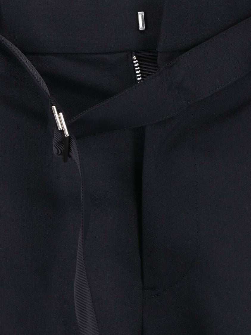 Sacai High-Waisted Tailored Pants With Structured Silhouette