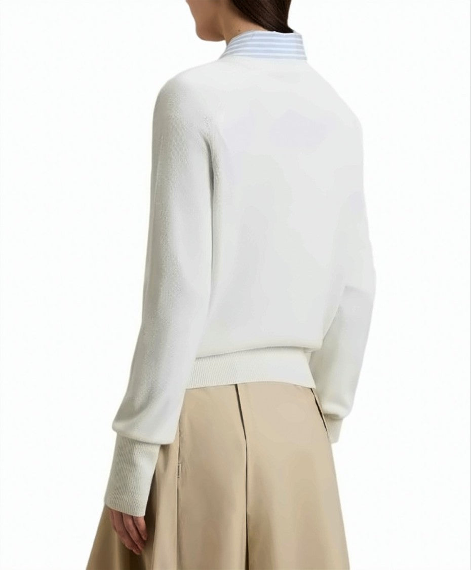 Woolrich Cotton Blend Ribbed Crew Neck Sweater