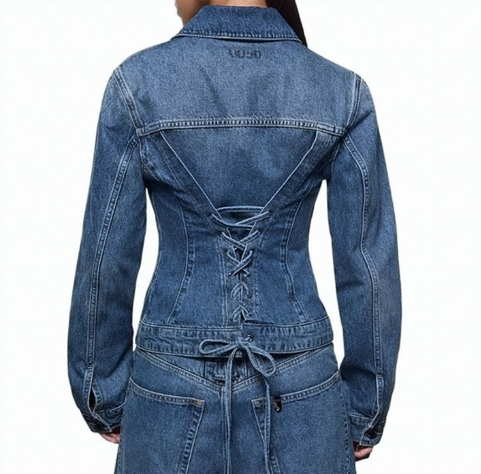 Liu Jo Authentic Denim Flap Pockets Stonewash Jacket