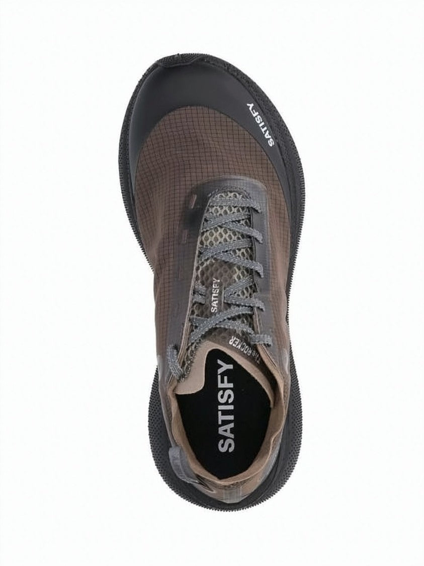 Satisfy Translucent Brown Polyester Sneakers With Robust Eva Sole