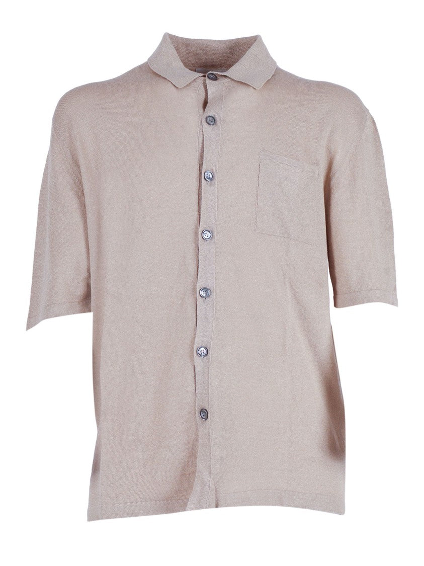 Sette Fili Cashmere Short Sleeve Chest Pocket Casual Shirt