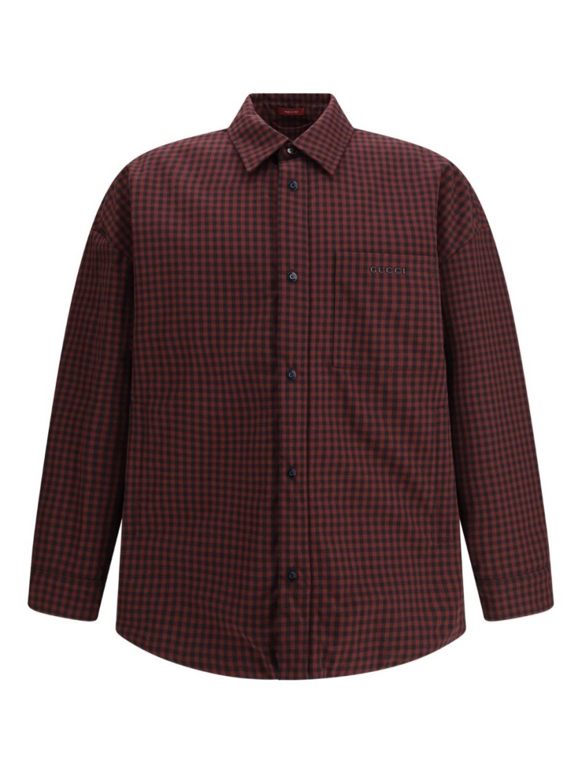 Gucci Checkered Casual Jacket With Classic Collar