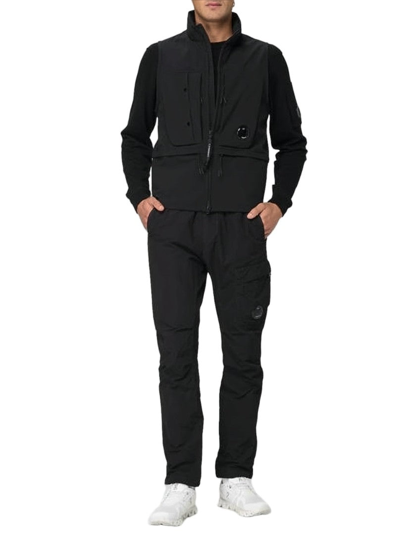 C.P. Company Modern Black Jacket With High Collar