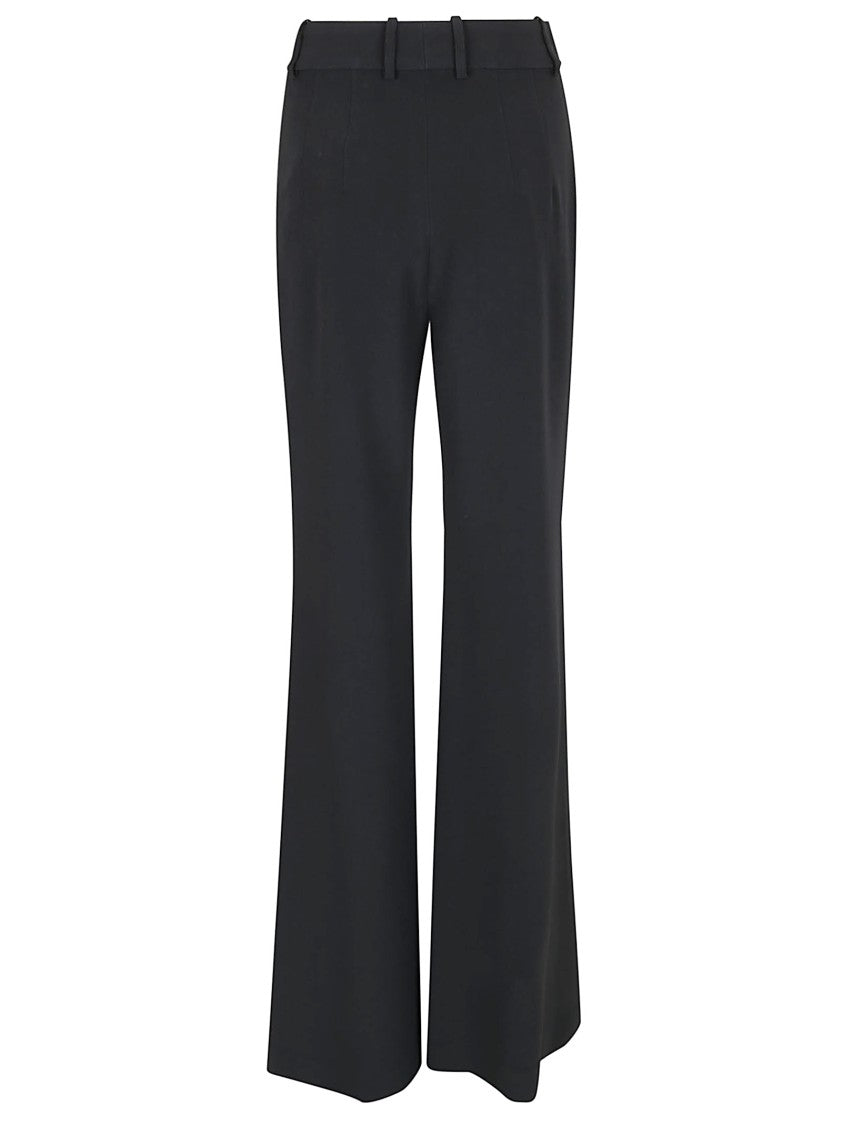 Ermanno Scervino Tailored Black Trousers With Straight-Leg Silhouette And Subtle Stitching