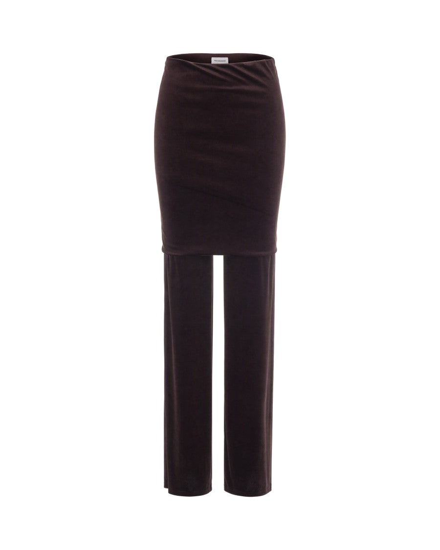 The Andamane Fitted Jersey Draped Waistband Skirt-Overlay Pants