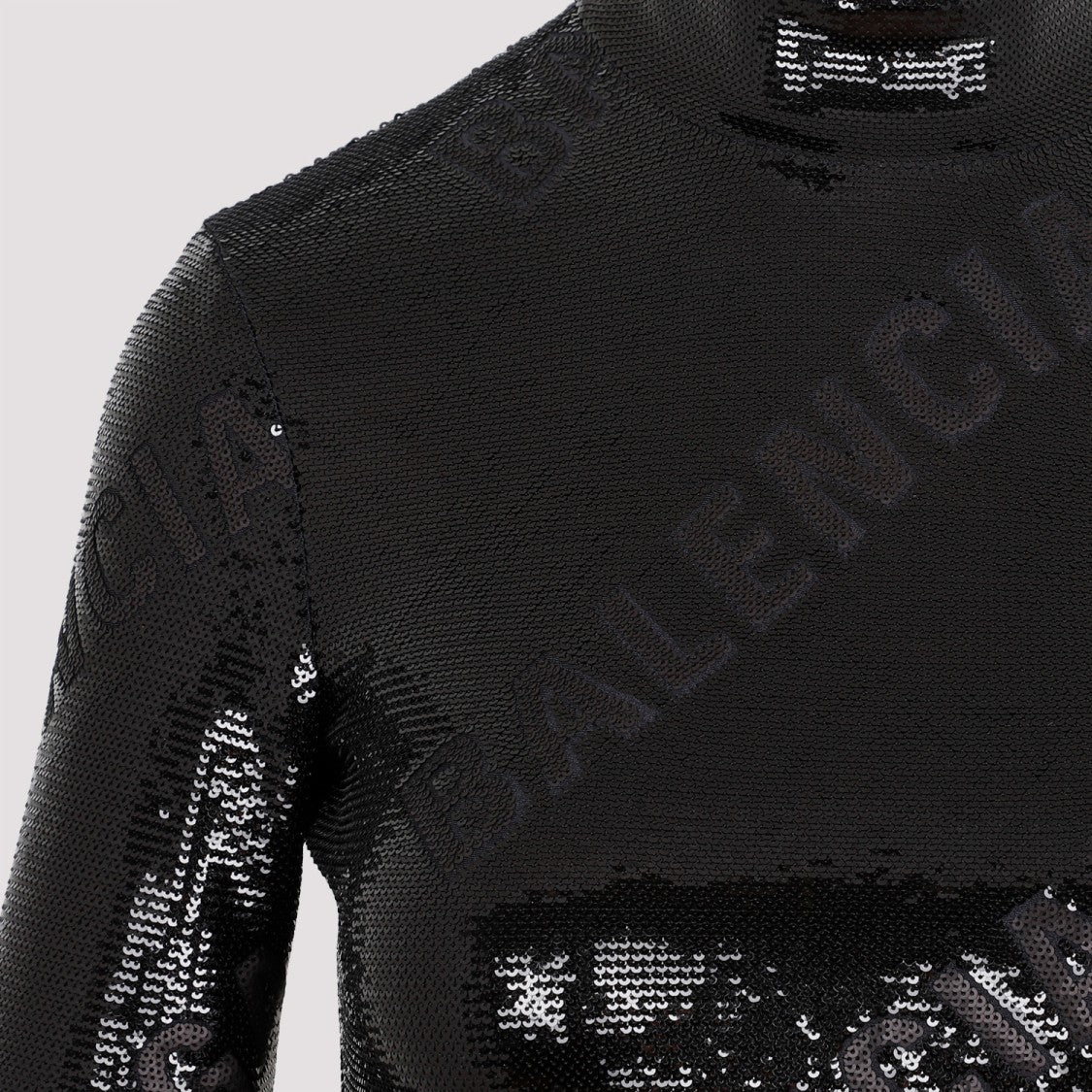 Balenciaga Turtleneck Black Mat Polyamide Dress