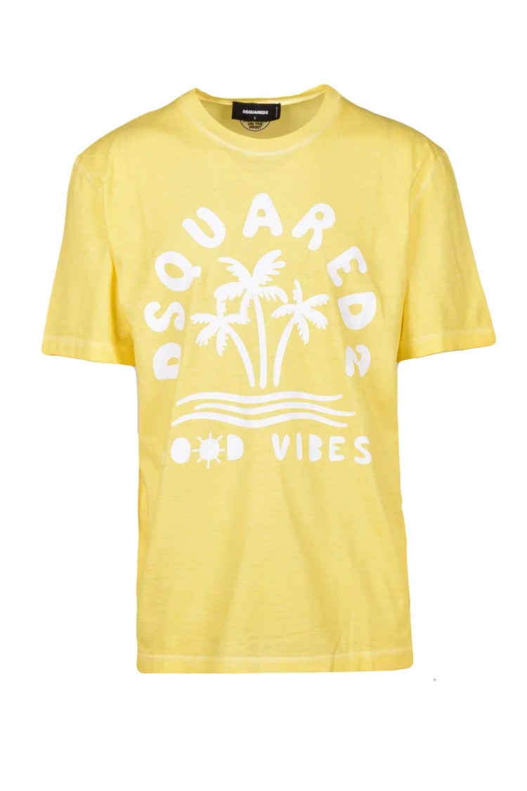 Dsquared2 Crew Neck T-Shirt - Yellow