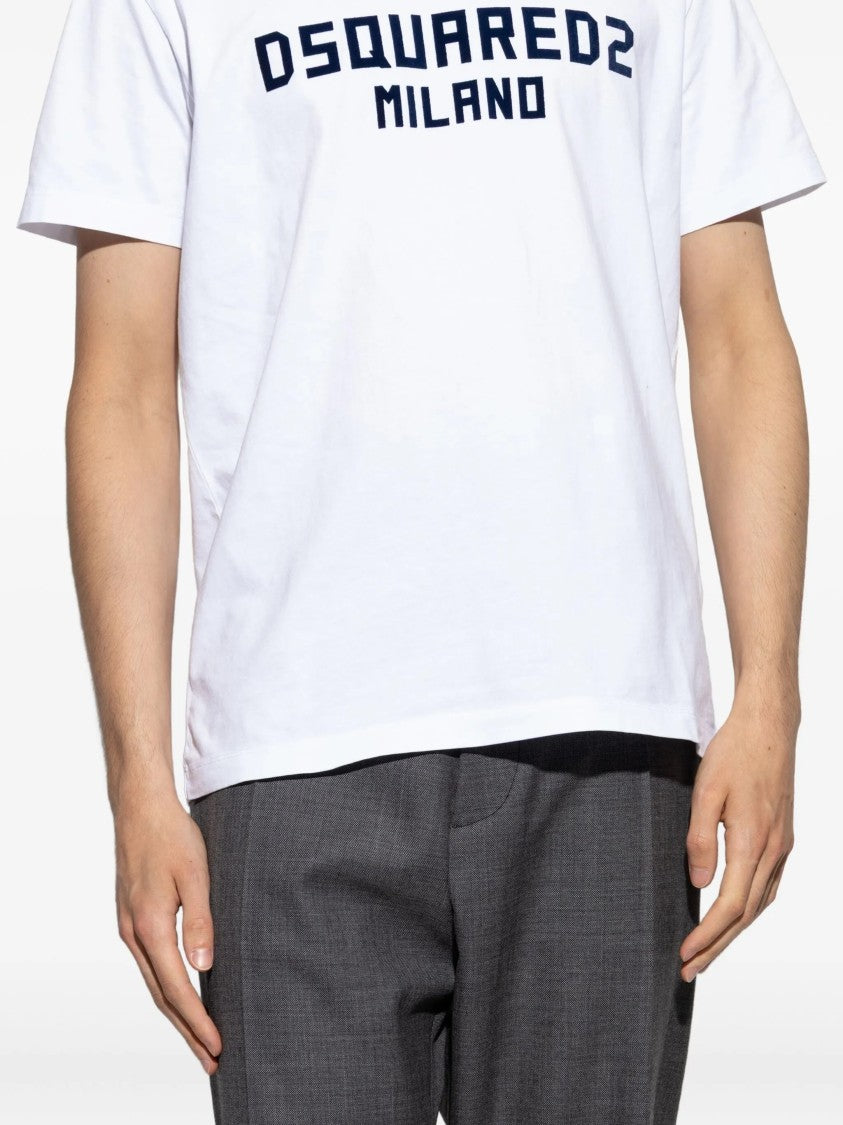 Dsquared2 Cool Fit White Navy Logo T-Shirt