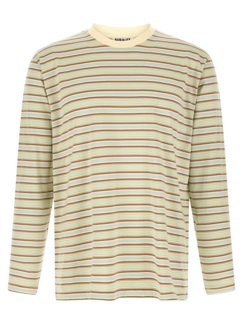 Auralee Gradient Stripes T-Shirt