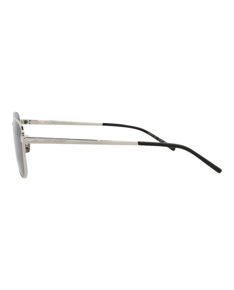 Saint Laurent Square-Frame Metal Sunglasses